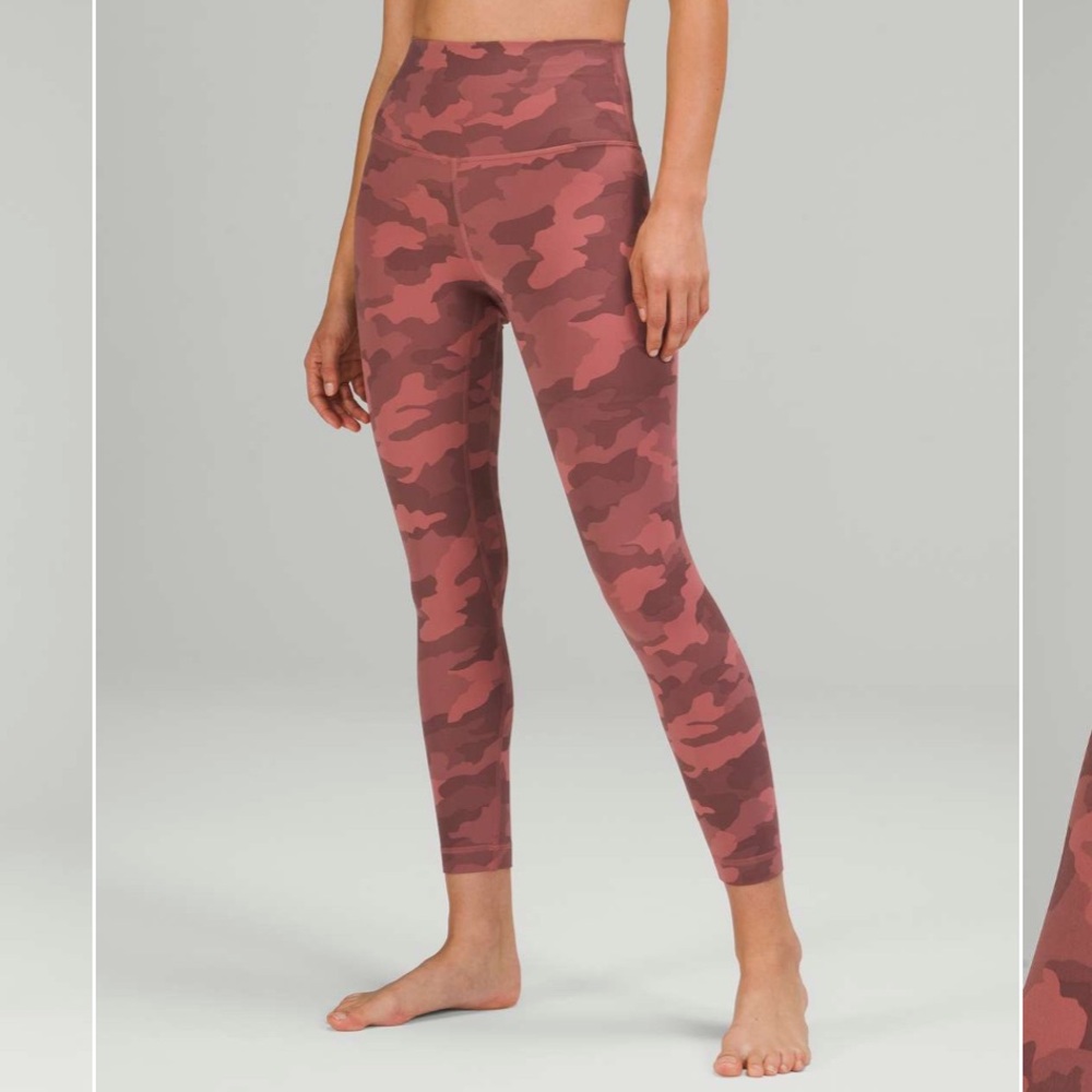 Lululemon Align High-Rise Leggings 25” Camo Brier Rose Size 4 Nulu Yoga